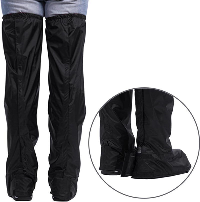 BXT Cycling Waterproof Rain Shoe Cover Over Knee Long Leg Boot Shoe Snow Gaiter Cover for Biking Motorcycle Kids Adults - Image 2